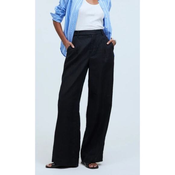 Madewell Pants - Madewell The Petite Harlow Wide-Leg Pant in 100% Linen Size 2P NWT